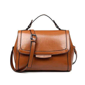 

Women's Leather Handbags Ruched Shoulder CrossBody Bags Ladies Vintage Messenger Bag Women Bags
