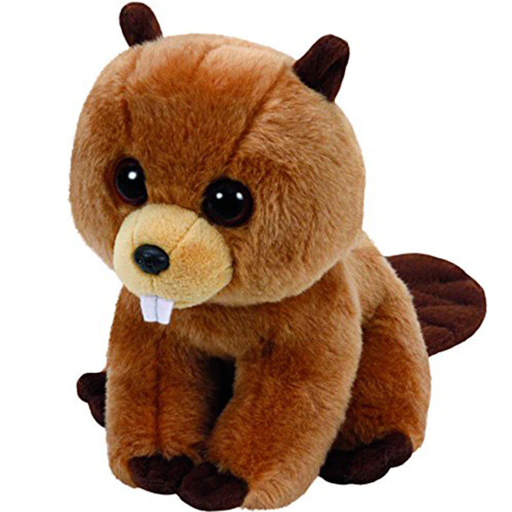 

Pyoopeo Ty Beanie Babies 10" 25cm Richie the Beaver Plush Medium Soft Stuffed Animal Collection Doll Toy with Heart Tag