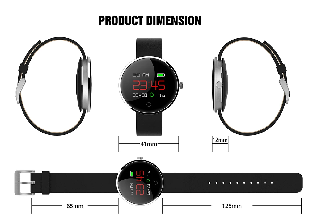 DM78 Bluetooth Smart пульсометр крови Давление менструального цикла напоминание Спорт Смарт часы HD Цвет Экран браслет