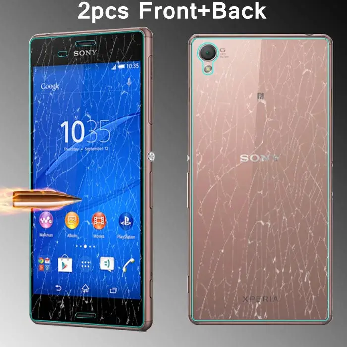 

2Pcs 9H Front+Back Premium Tempered Glass Screen Film Protector For Sony Xperia Z Z1 Z2 Z3 Z5 Compact M4 M5 Aqua Dual Case