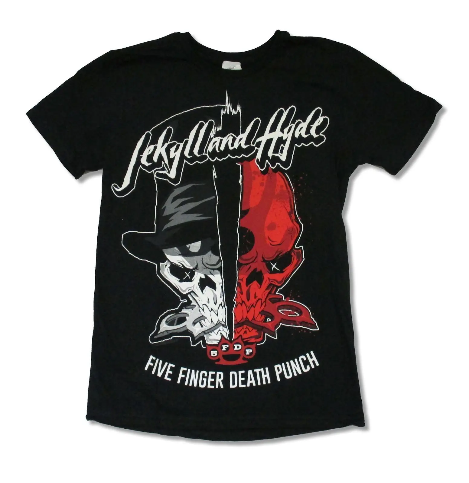 Черная футболка Five Finger Death Punch Jeckyll & Hyde, новая официальная модная футболка 5FDP 2019, футболка из 100% хлопка