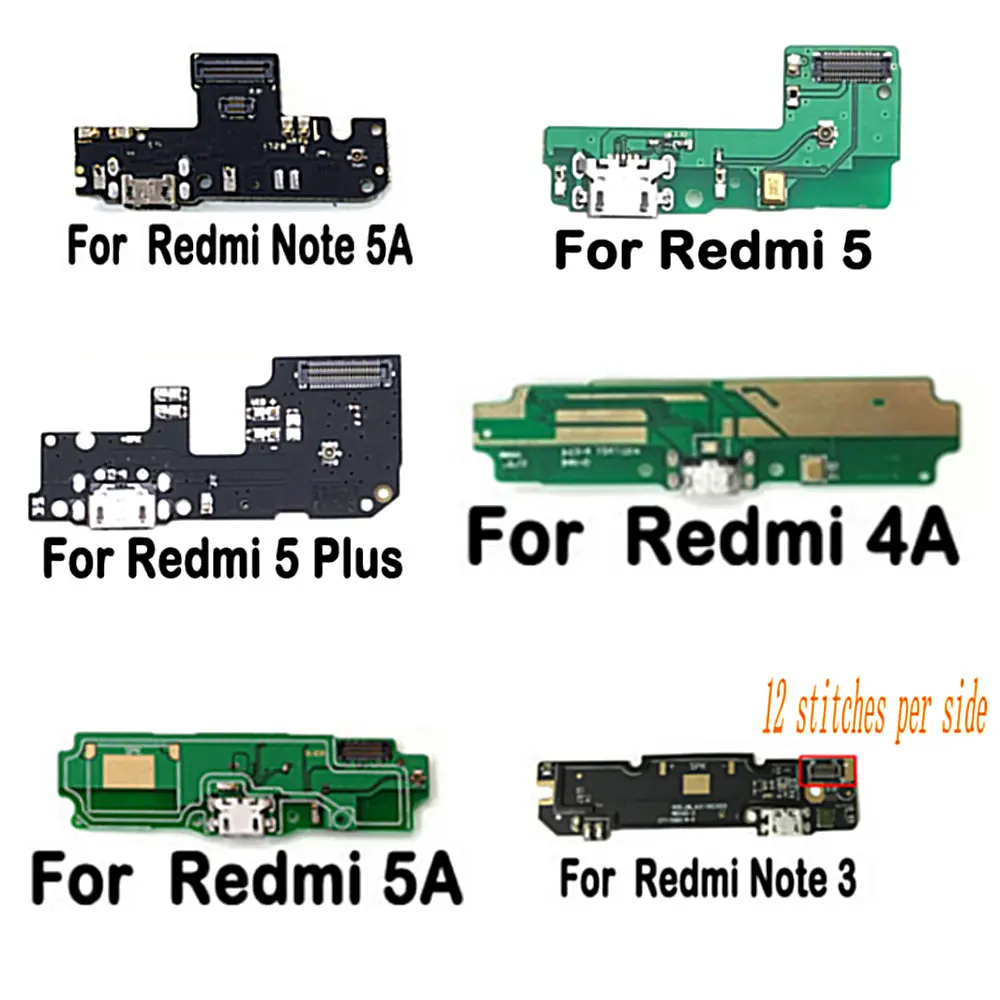 High quality USB Power Charging Connector Plug Port Dock Flex Cable For Xiaomi Redmi Note 2 3 3pro SE 4 4X GLOBAL 5A Plus | Мобильные