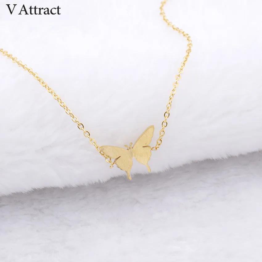 V intract friendly Bijoux Femme, серебристый, золотой, сверкающий, женский, ювелирные изделия из нержавеющей стали, милый браслет с бабочкой Femme