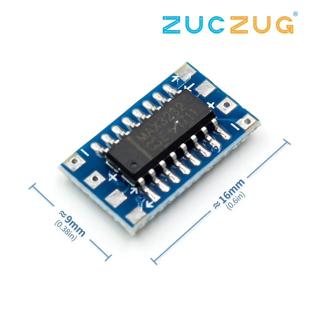 

youe shone MCU Mini RS232 to TTL Converter Adapter Board Module MAX3232 3-5 V Electronic Parts Development Serial Port DIY KIT