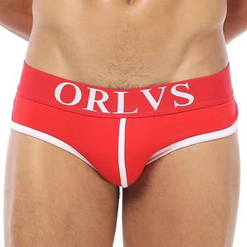 

ORLVS Brand Men Sexy Modal Underwear Briefs Men Low Rise U convex Pouch Brief Underwear Men Stretch Breathable Briefs