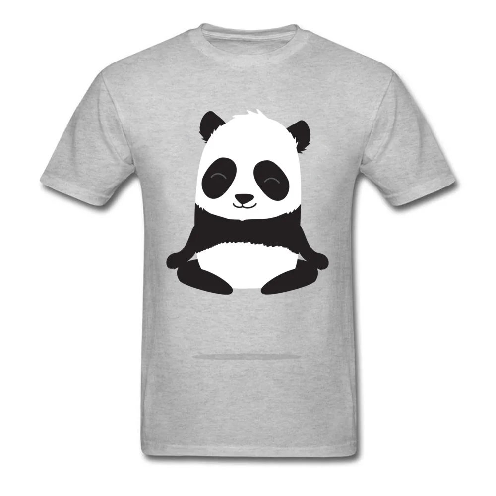 Short Sleeve Tees O-Neck 100% Cotton Men Tshirts Levitating panda Fashionable Clothing Shirt 2018 New Fashion Top Quality Levitating panda grey