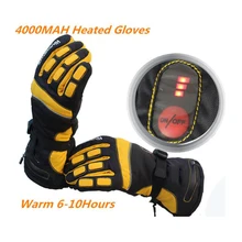 Winter Heated Gloves USB Hand Warmer Electric Thermal Gloves Rechargeable Battery Heated Gloves Cycling Bicycle Ski Gloves