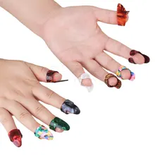 Yibuy 10 Шт Целлулоид Гитара 8 Поднимает Палец 2 Thumbpicks Многоцветный