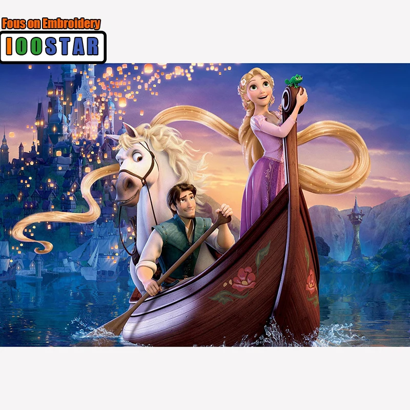 

5d diy diamond painted square/circle diamond embroidered mosaic picture rhinestone home decor anime tangled girl gift
