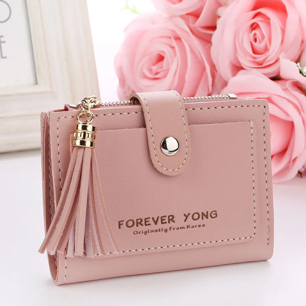 

Women Simple Retro Letters Short Wallet Coin Purse Card Holders Handbag Coin Purse Leather Coin Purse Women