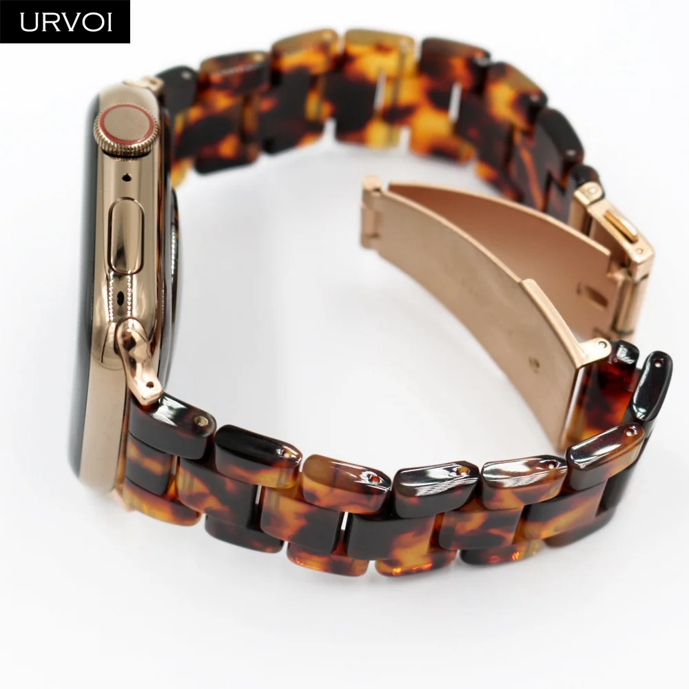 URVOI band для Apple Watch series 6 SE 5 4 321 link браслет 3 ряда полимерный ремешок iWatch модный дизайн