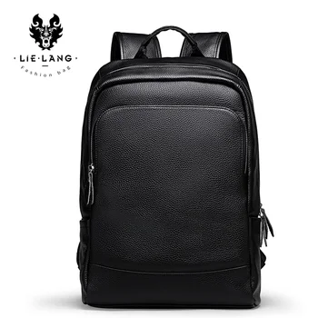 

Genuine Leather Backpack Men Youth Backpacks Preppy Schoolbag Book Bag High Quality Laptop Bagpack Male Travel Backpack Sack