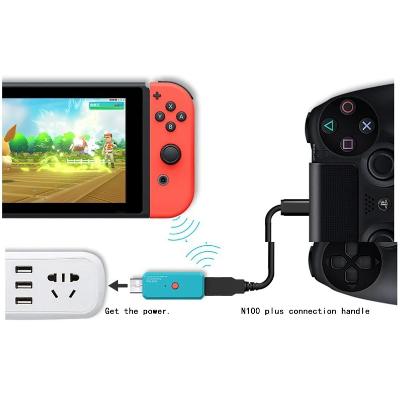 Беспроводной bluetooth-контроллер адаптер беспроводной проводной usb-геймпад Joycon конвертер для переключателя NAND Ps4 Ps3 Wiiu-Pro контроллер