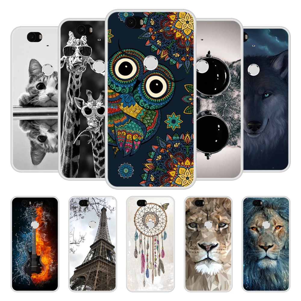 

Case For Google Nexus 6p Soft Silicone TPU Chic Pattern Print Cover For Google Nexus 6p Phone Cases