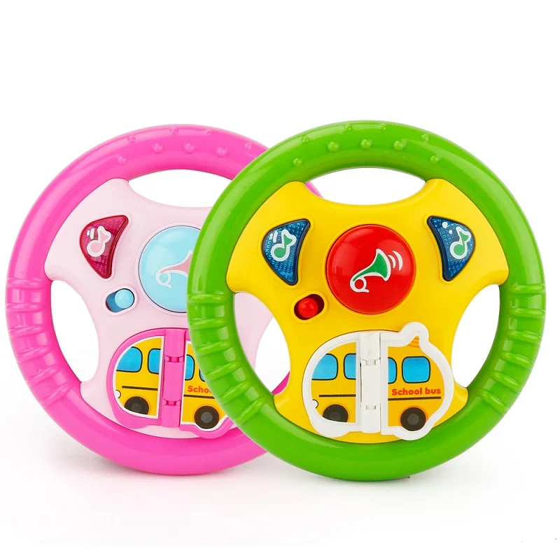 

Creative Simulation Toy Driving Steering Wheel Equipped with Lights Music Various Driving Sounds Toys for Baby Rattles Gift