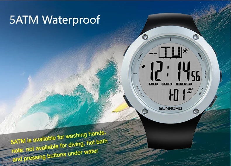 Sunroad FR722 fishing sports watch single description photo EN 12