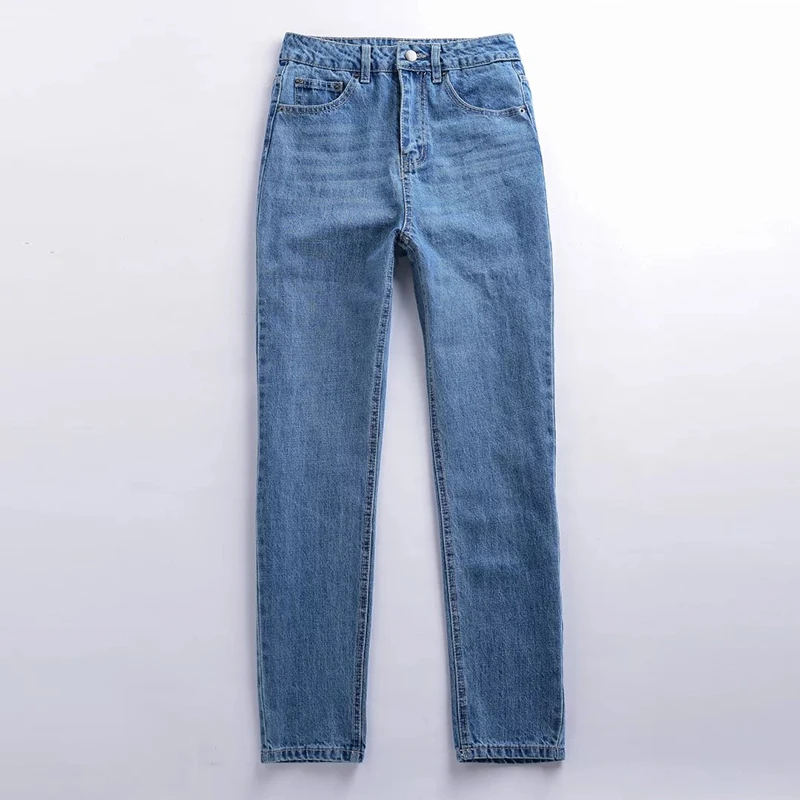 Fashion 2018 vintage style High Waist Mom Jeans Elastic casual Denim Jeans Female loose stretch Cowboy Trousers Boyfriend Jeans