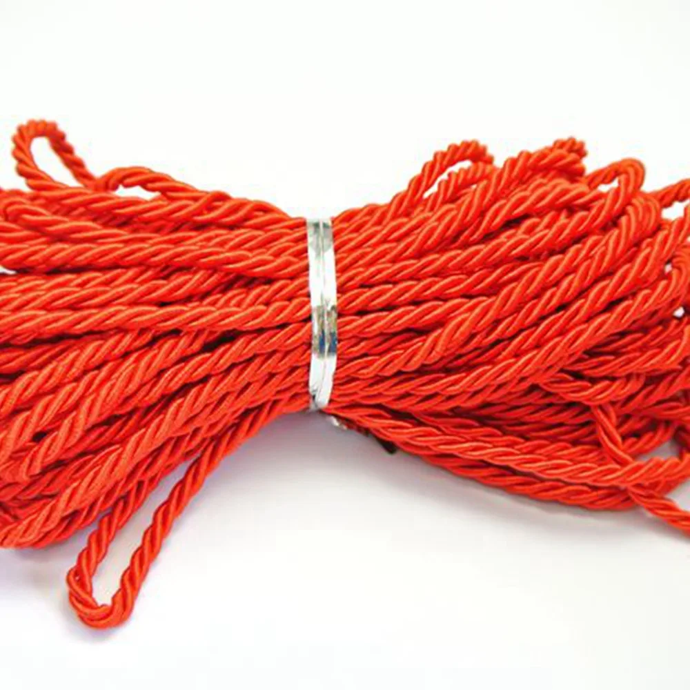 32.8 Feets Red Twist Cord String Twine Rope Bracelet Jewelry Synthetic