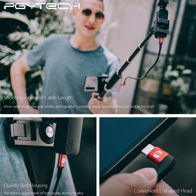 PGYTECH 65 см DJI OSMO Pocket 2 Type C для освещения IOS/TYPE кабель передачи данных карманные