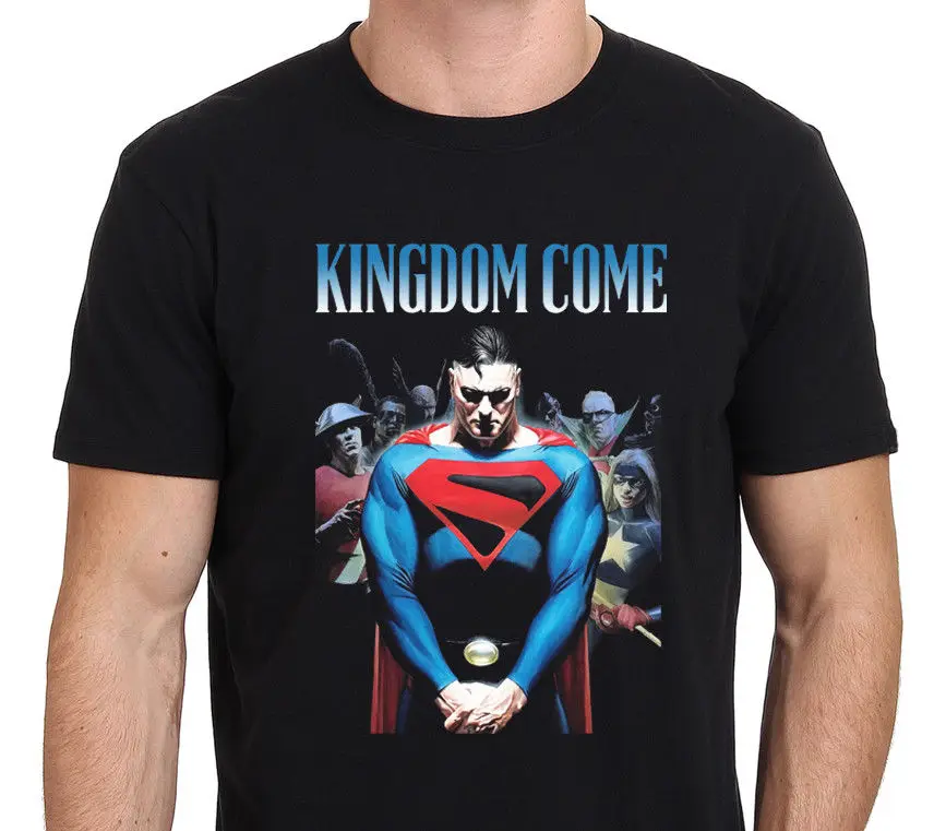 

SUPERMAN Kingdom Come Justice Society America Men's Gildan T-Shirt Black : S-XXLNew T Shirt Spring Summer