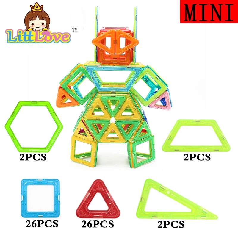 58 шт. Детский конструктор из АБС пластика|toy magnetic|toys foreducational toys for children |