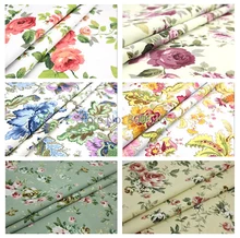 Vintage fleur conception 100% coton toile pour BRICOLAGE, tissu pour canapé rideau, fantaisie imprimé tissu pour scrapbooking (ss-4427)