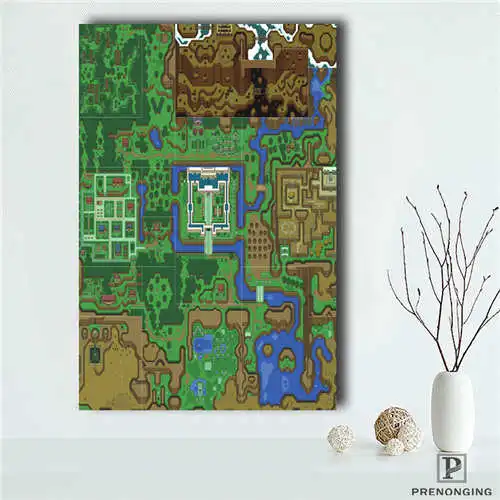 

Custom The Legend of Zelda Map (1) Poster Print Cloth Fabric Wall Poster Print Silk Fabric Room Decor Poster#181018-03-52