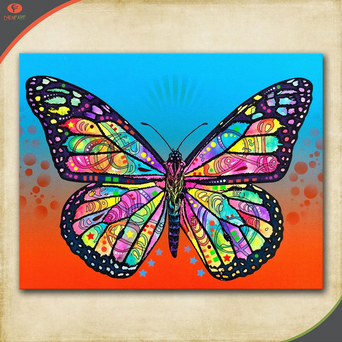 large size print oil painting wall painting monarch butterfly home monarch butterfly size