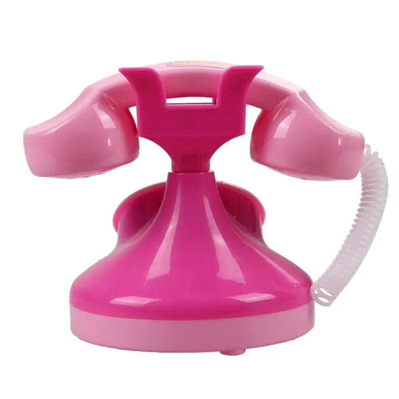 Розовый телефон игрушка Детские развивающие эмульсионные Пластиковые Телефон ролевые игры игрушки для девочек электронные розовые игрушки телефон Подарки