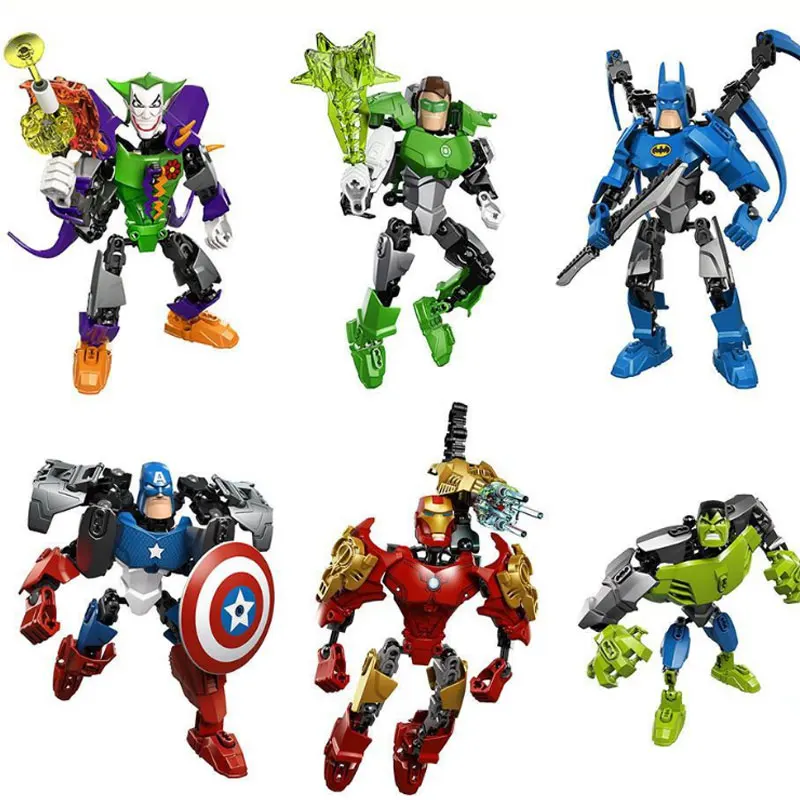 Splicing Avengers Hero Captain Captain America Batman Puzzle Children Building Action Game Model Brick Kids Toys