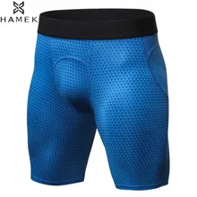 Мужские Компрессионные шорты для бега с цифровым принтом, спортивные лосины для фитнеса, быстросохнущие дышащие спортивные шорты для мальчиков