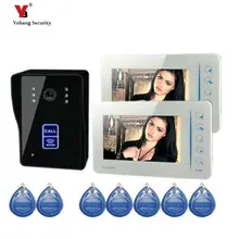 Yobang Security 7inch Video Intercom Monitor with RFID Card wired door bell access control system for office video doorbell