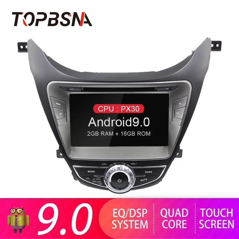 TOPBSNA 2 din Android 9,0 автомобильный мультимедийный плеер для HYUNDAI i35/ELANTRA/AVANTE 2010 2011 2012 2013 gps навигации WI-FI головного устройства