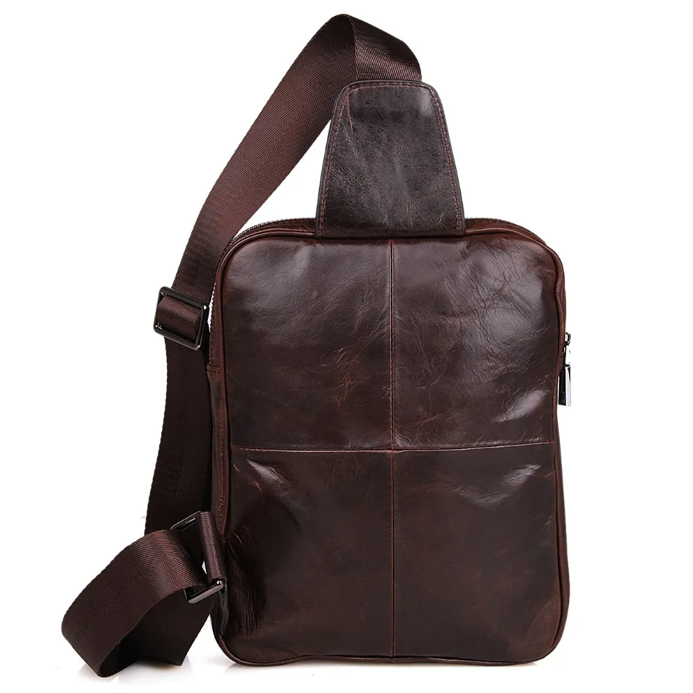 Натуральная коровья кожа мужская сумка через плечо сумка маленький рюкзак сумка для человека 7215C-1