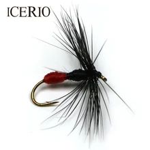 ICERIO 8 шт.#10 Красный Жесткий корпус попа черный муравей мокрые мухи форель нахлыстом приманка для рыбалки