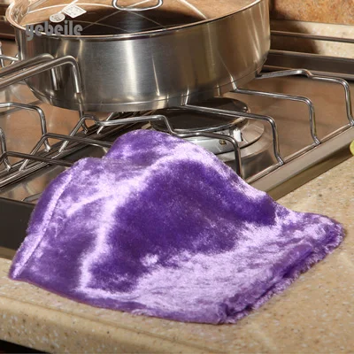 Yebeile microfiber Dish washing towel non-stick oil Kitchen Cleaning Tools easy to clean - Цвет: purple