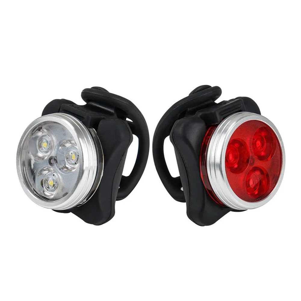 Top USB Rechargeable Bicycle Lights 3 LED Cycling Taillight Bike Lamp 4 Modes Cycling Front Light Bicycle Headlight Warning Lights 10