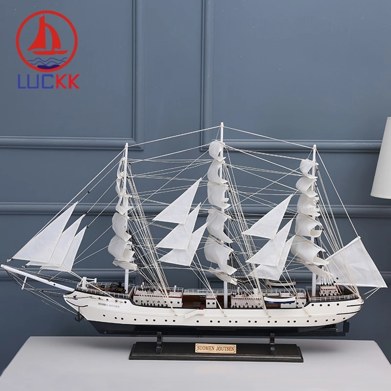LUCKK 130 см имитация финского лебедя корабль украшения деревянная модель парусника