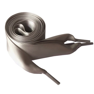 150cm/ 100cm of Extra Wide of Flat Shoe Laces Ribbon Laces of Satin 4CM Wide grey
