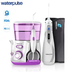 Waterpulse V300+V400Plus ирригатор воды с 9 советы электрические Ирригатор для полости рта зубные капельный полив Flosser гигиены Уход за полостью рта для