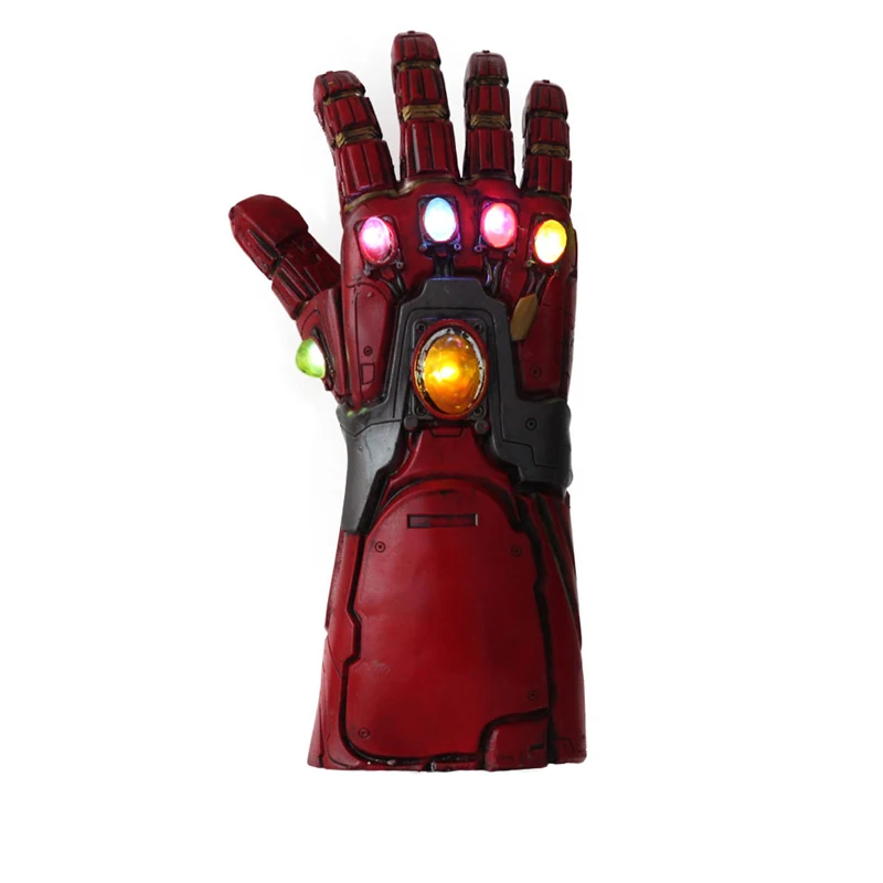 Костюм железных перчаток танос Бесконечность перчатка glovesSuperhero Халк Косплей Железный человек светодиодный латкс маски