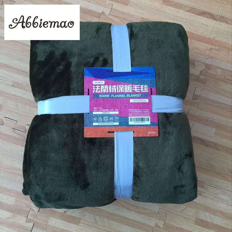

Abbiemao Soft Flannel Blanket Solid Color Flat Bed Sofa Throw Blanket Warm Berber Fleece Five Colors Home Travel Use