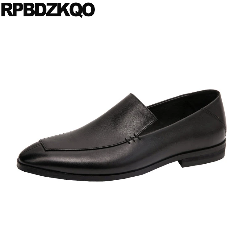 

formal designer shoes men high quality british style prom cow leather wedding dress genuine loafers black real italian Italy
