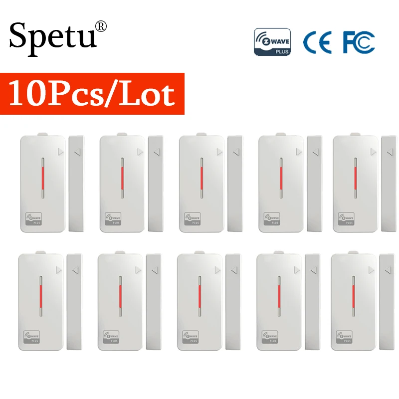 

Spetu 10pcs/lot Z-wave Sensor Door/Window Sensor Compatible System with Z-wave 300 series and 500 series Home Automation