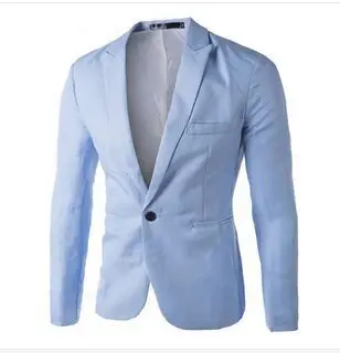 

Brand White Blazer Men 2016 New Arrival Mens Slim Fit Blazer Jacket Korean Stylish Single Button Men Suit Costume Veste Homme