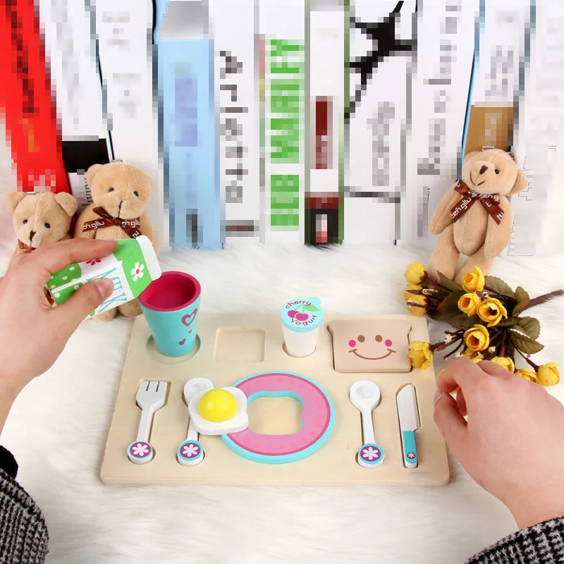 2018-New-Breakfast-Combination-Pretend-Toy-Wooden-Kitchen-Toys-Wooden-Miniature-Food-Toys-For-Children-Gifts (3)