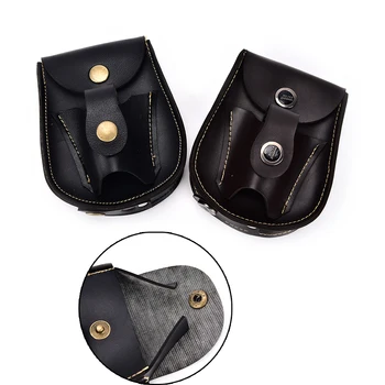 

2In1 Black Leather Waist Packs For Slingshot Pouch Ammo Catapult Steel Balls Bearings Bag Pouch