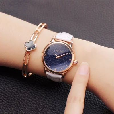 

Korean fashion trend watch female student Korean version of the simple casual watch belt men's watch couple watches high quality
