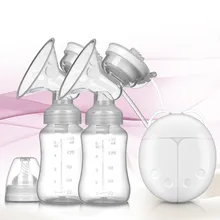 Double Electric breast pumps Powerful Nipple Suction USB Electric Breast Pump with baby milk bottle breastfeeding accessories Double Electric breast pumps Powerful Nipple Suction USB Electric Breast Pump with baby milk bottle breastfeeding accessories