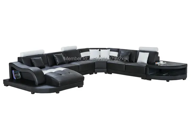 Best Offers Bean Bag Chair Set Hot Sale Sale Armchair Chaise Sofas For Living Room 2019 U Shape Modern Design Leather Sofa 